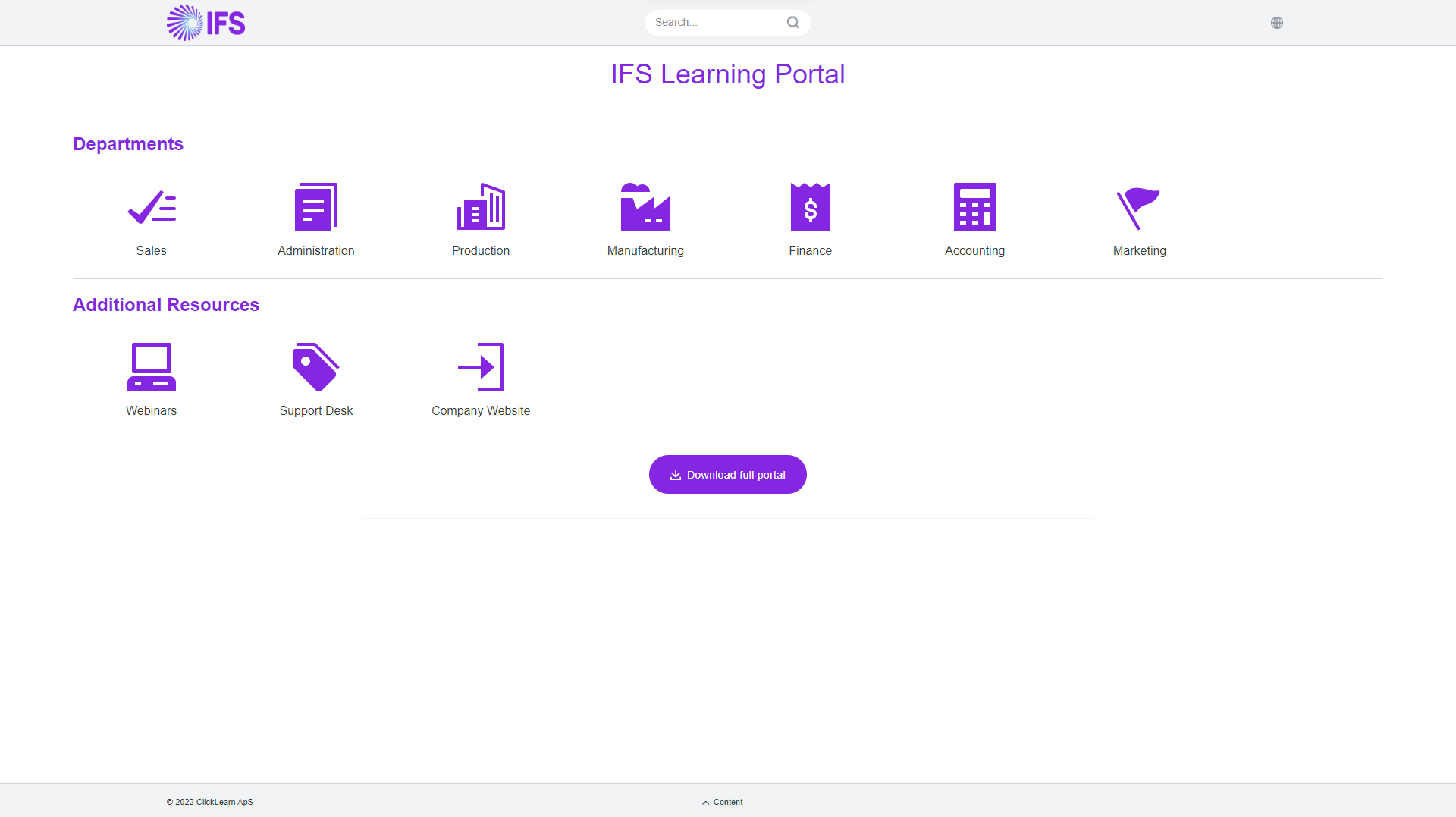 IFS Cloud Portal 1